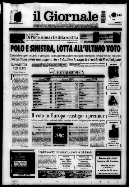 Il giornale del lunedi
